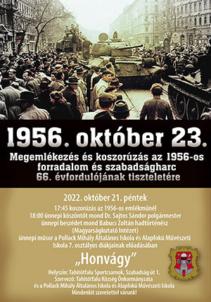 1956. október 23. - Megemlékezés és koszorúzás