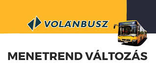 Volánbusz Zrt. tájékoztatása tervezett menetrend módosításokról